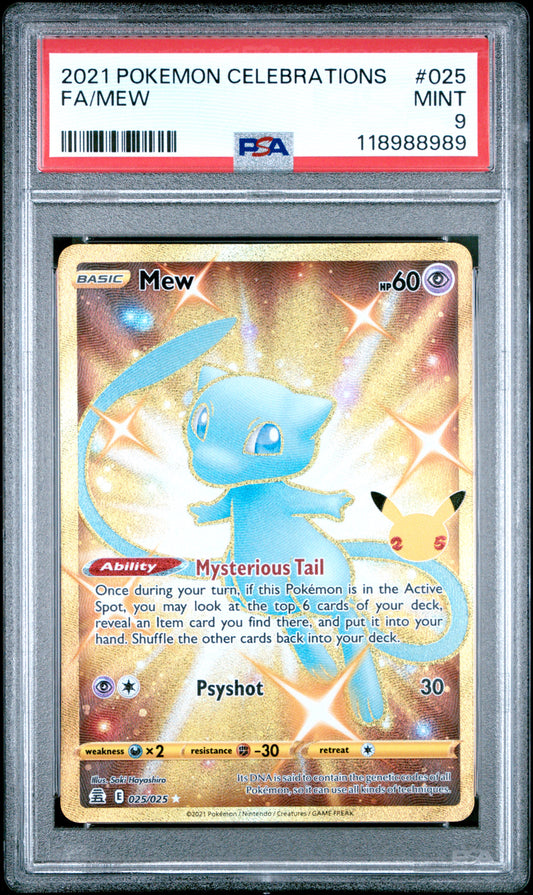 PSA 9 - Mew Celebrations Secret - 025/025