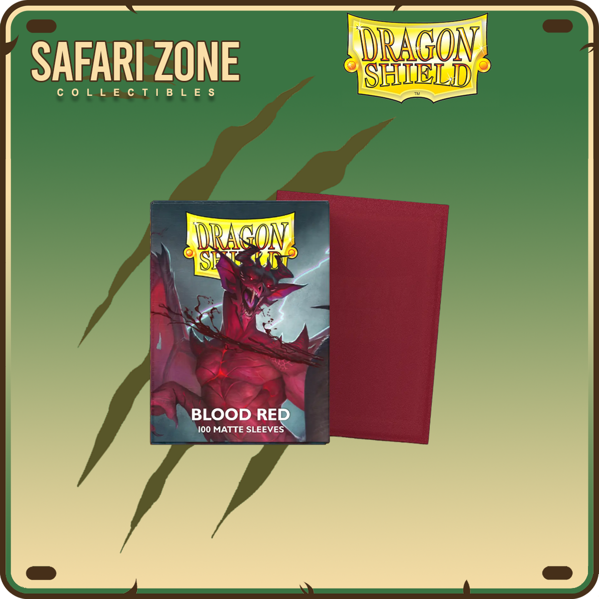 Dragon Shield: Standard Size Sleeves 100 count Matte - Blood Red