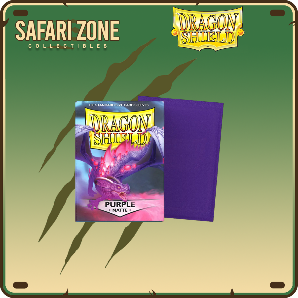 Dragon Shield: Standard Size Sleeves 100 count Matte - Purple