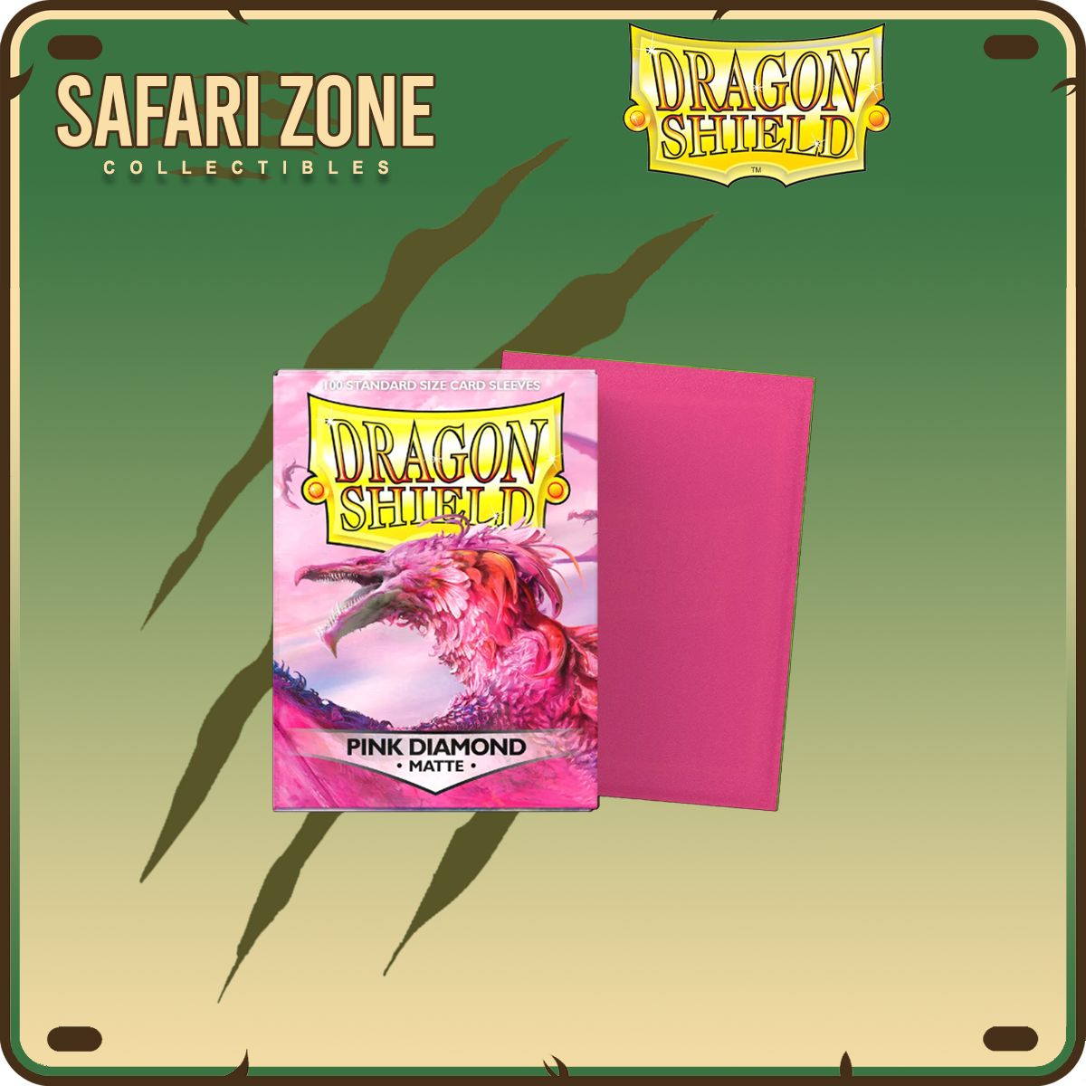 Dragon Shield: Standard Size Sleeves 100 count Matte - Pink Diamond