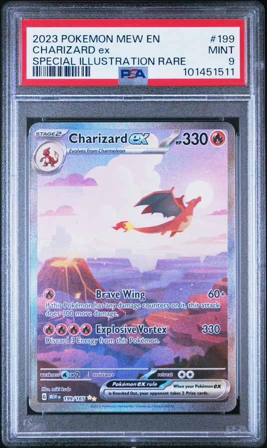 PSA 9 - Charizard ex #199