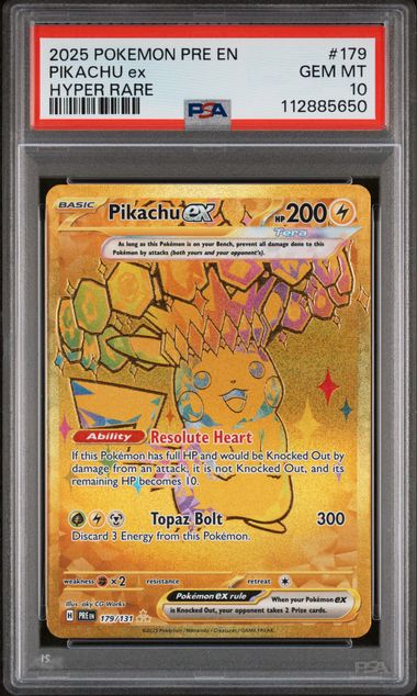 PSA 10 - Pikachu ex Hyper Rare - 1789/131