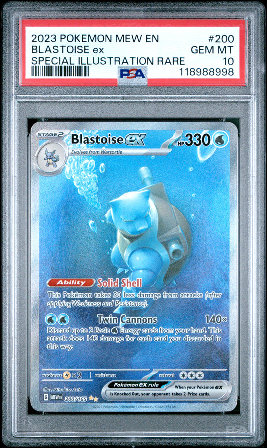 PSA 10 - Blastoise ex 200/165