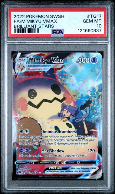 PSA 10 - Mimikyu VMAX - TG17/TG30