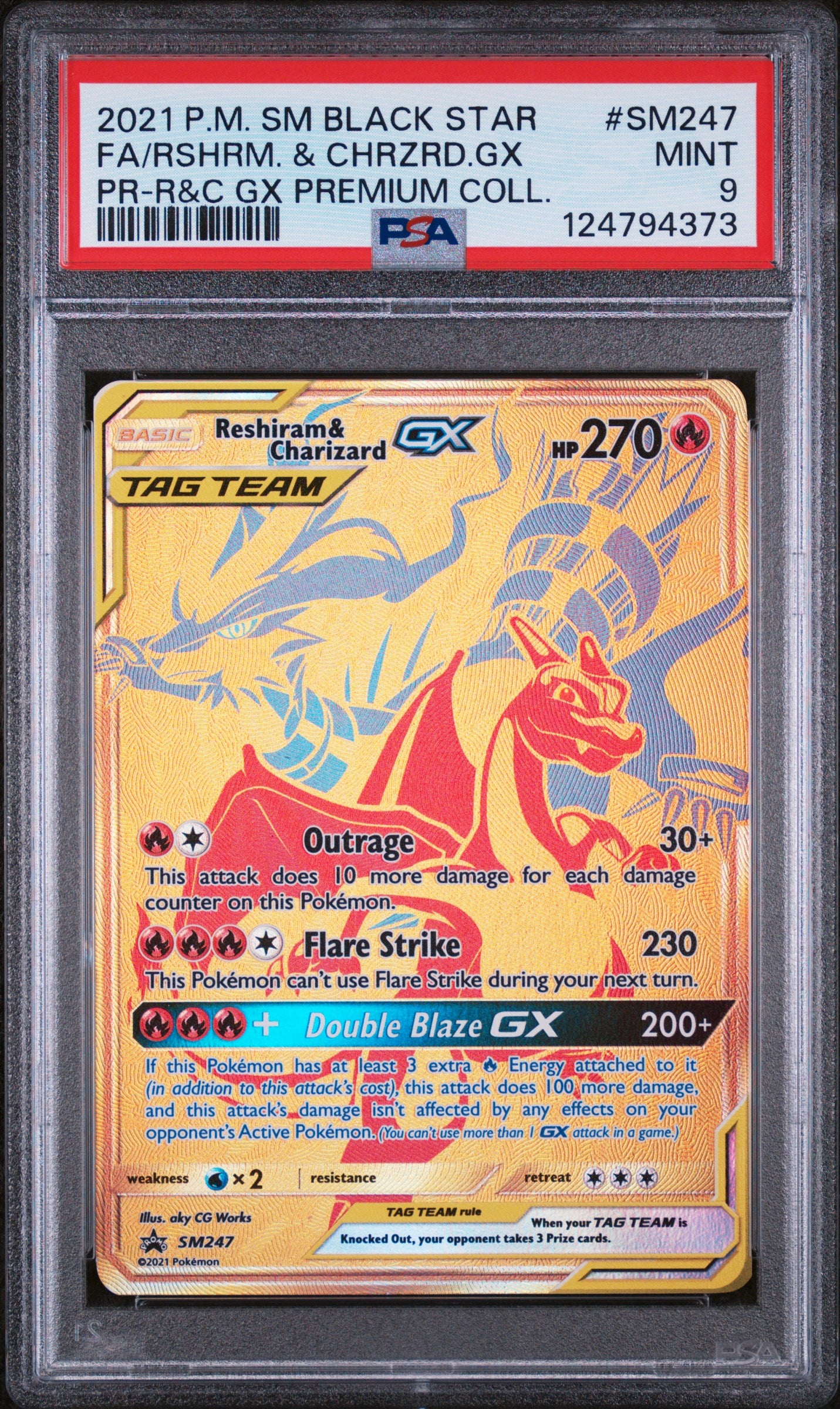 Reshiram Charizard Gx - SM247 PSA 9
