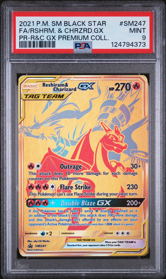 Reshiram Charizard Gx - SM247 PSA 9