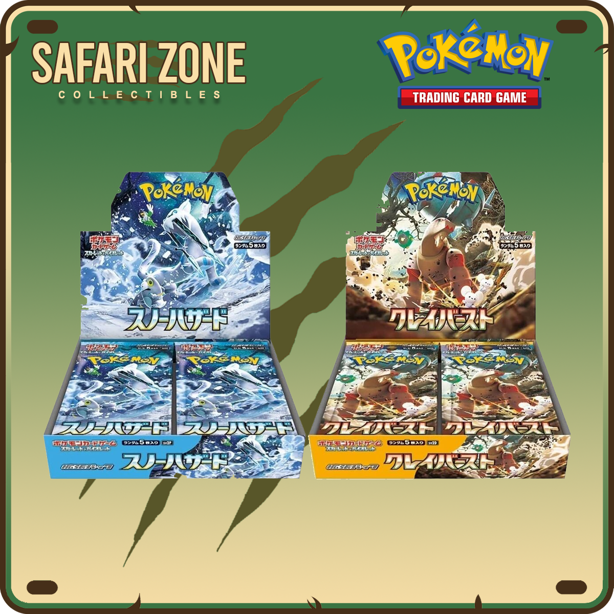 Pokemon: Japanese Clay Burst & Snow Hazard Booster Box Set