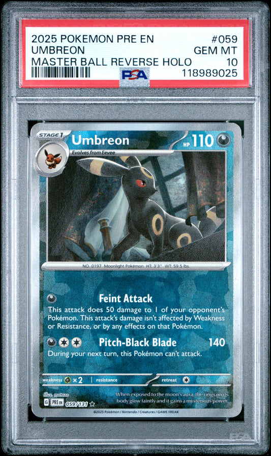 PSA 10 - Umbreon Master Ball 059/131