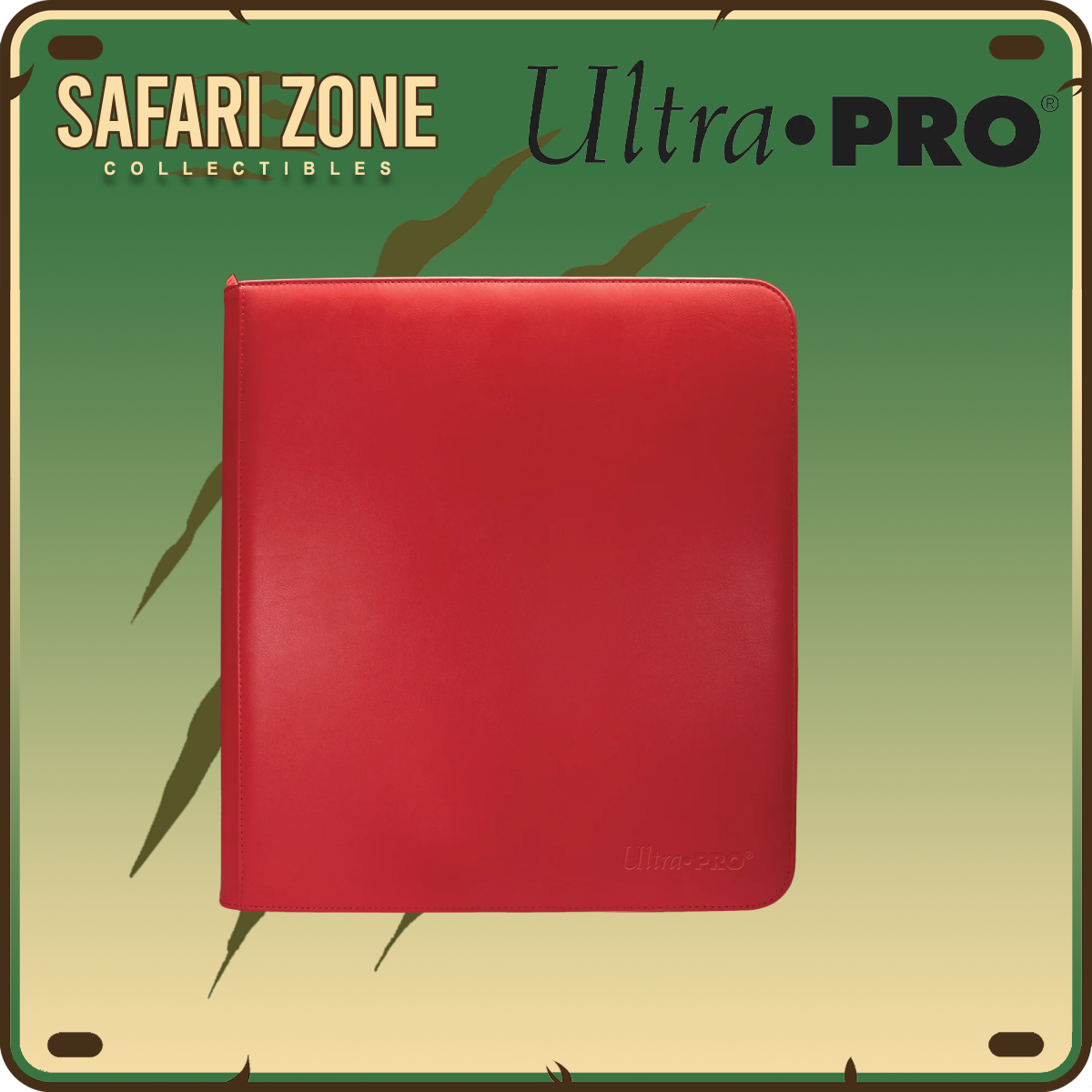 Ultra Pro : 12 Pocket Zippered Binder - Red