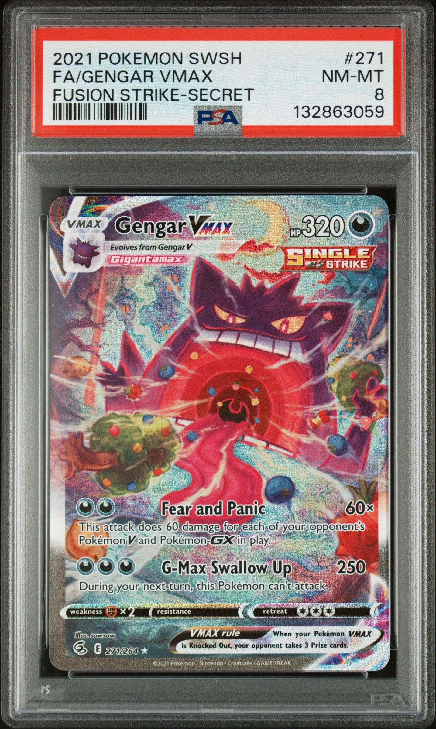 Gengar Vmax - 271 PSA 8