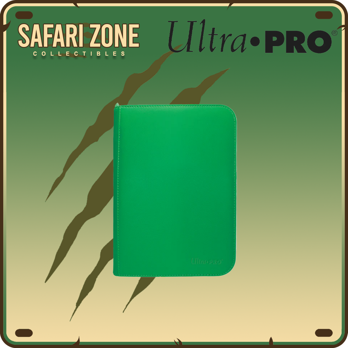 Ultra Pro: Zippered PRO Binder 9 Pocket - Green