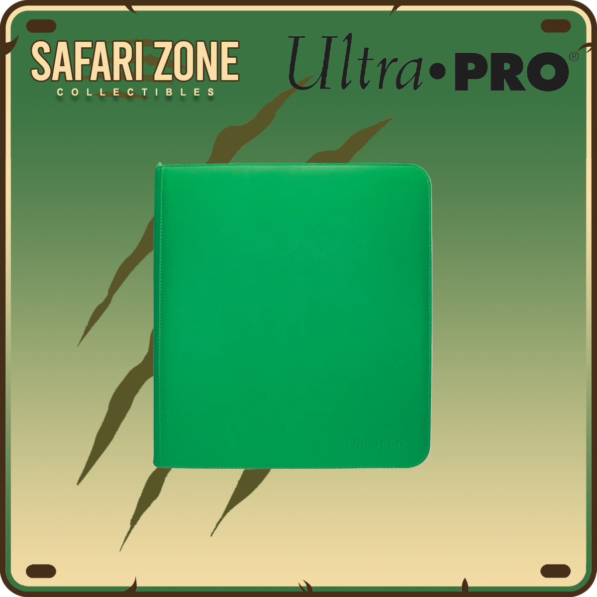 Ultra Pro: Zippered PRO Binder 12 Pocket - Green