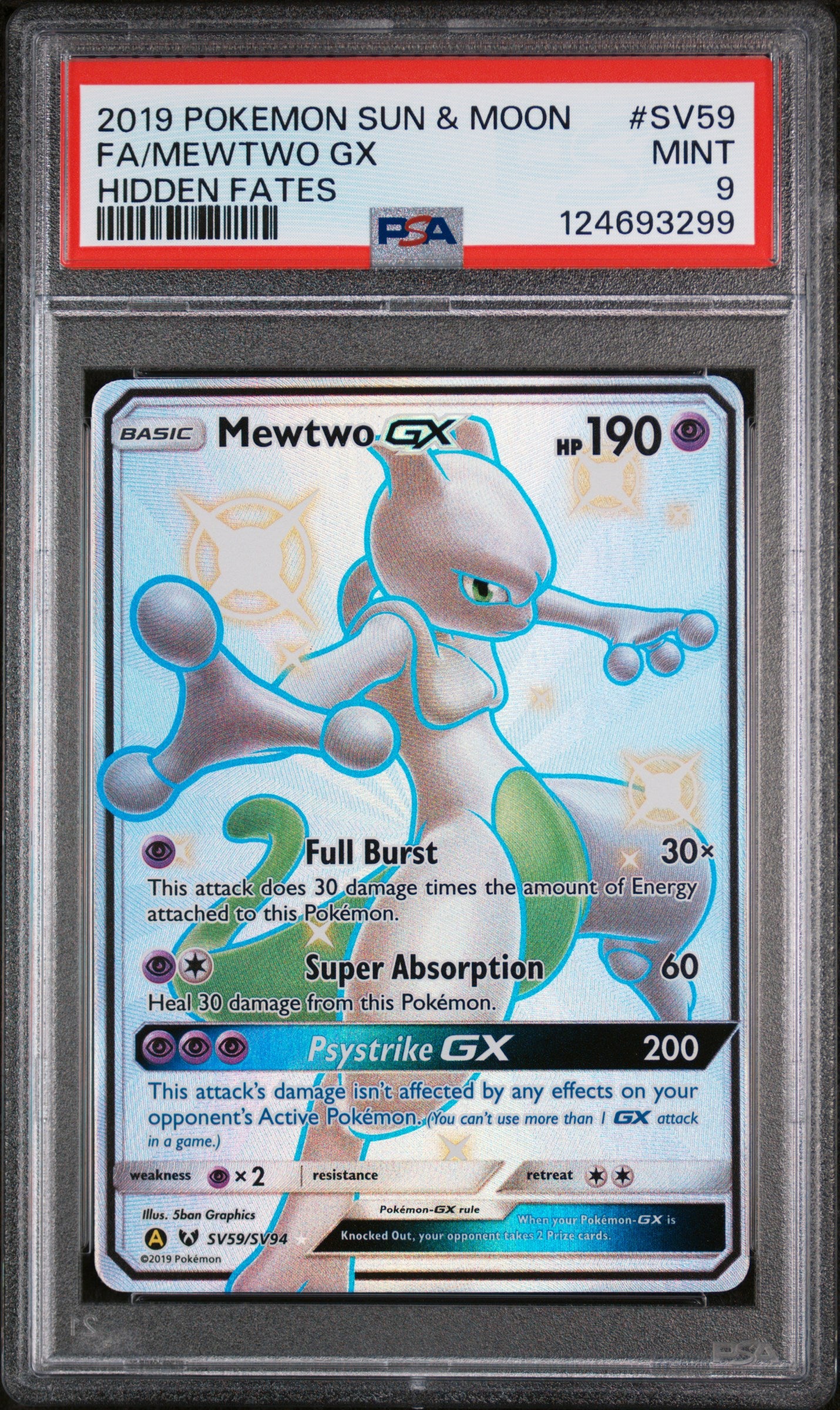 FMewtwo Gx - SV59 PSA 9