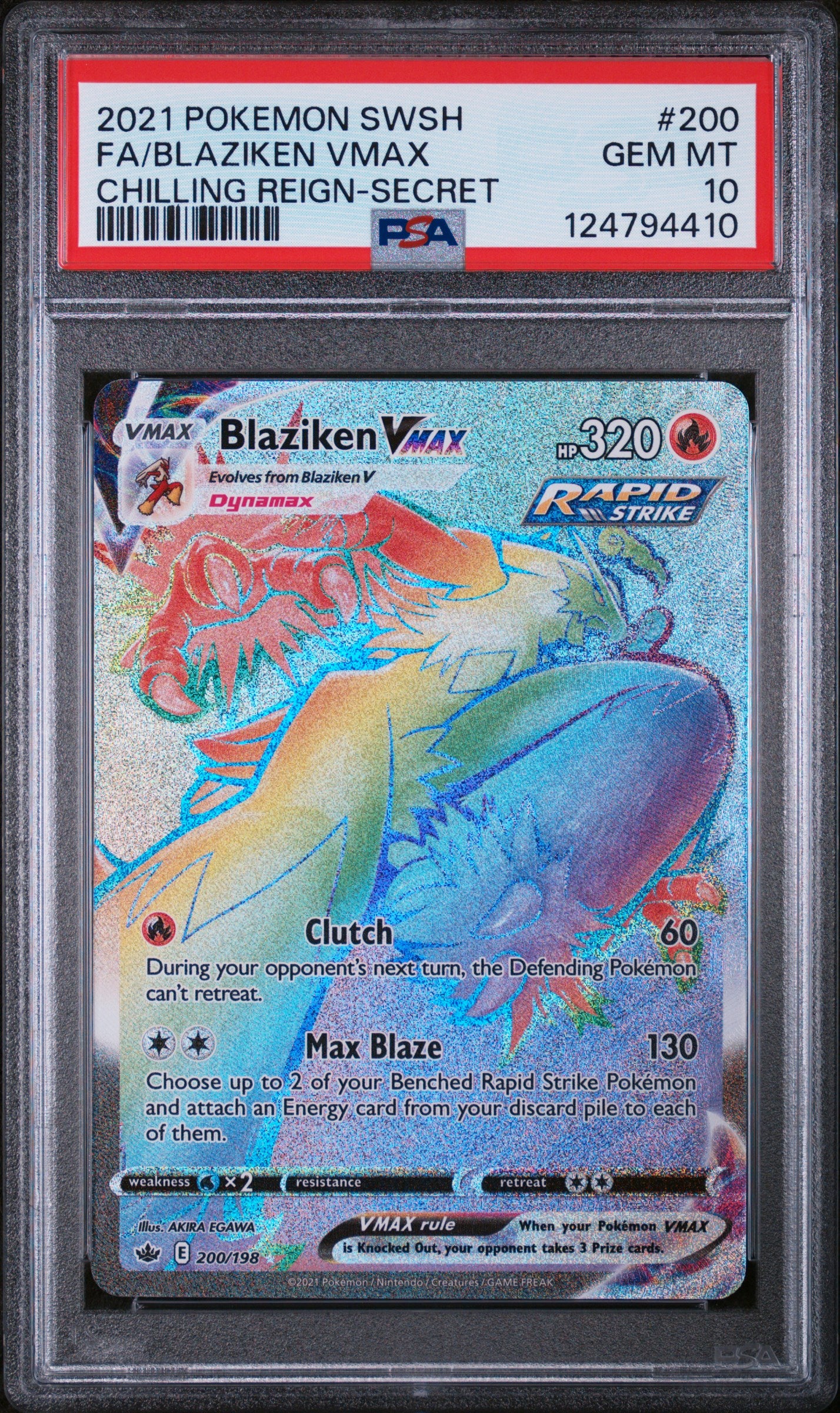 Blaziken Vmax - 200 PSA 10
