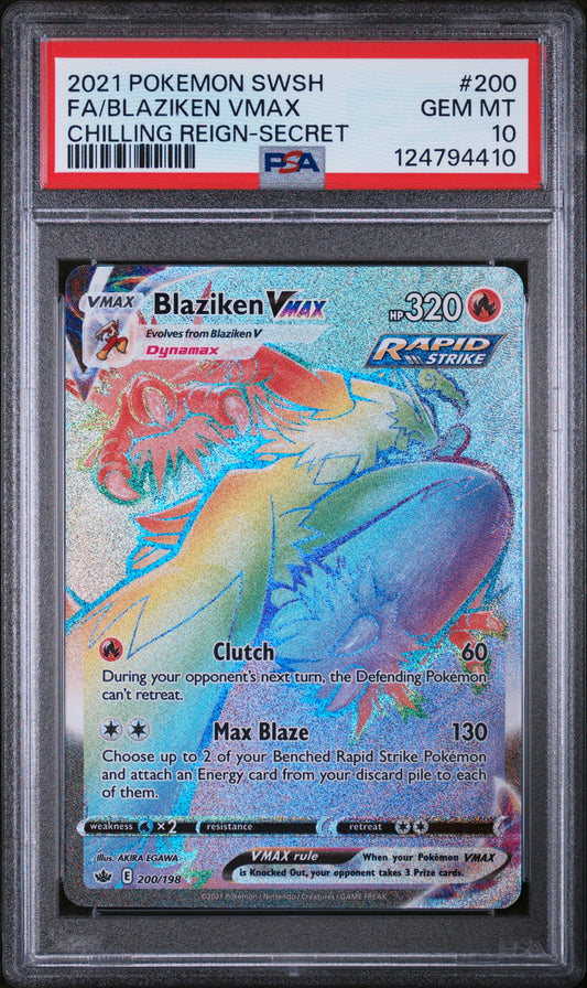 Blaziken Vmax - 200 PSA 10