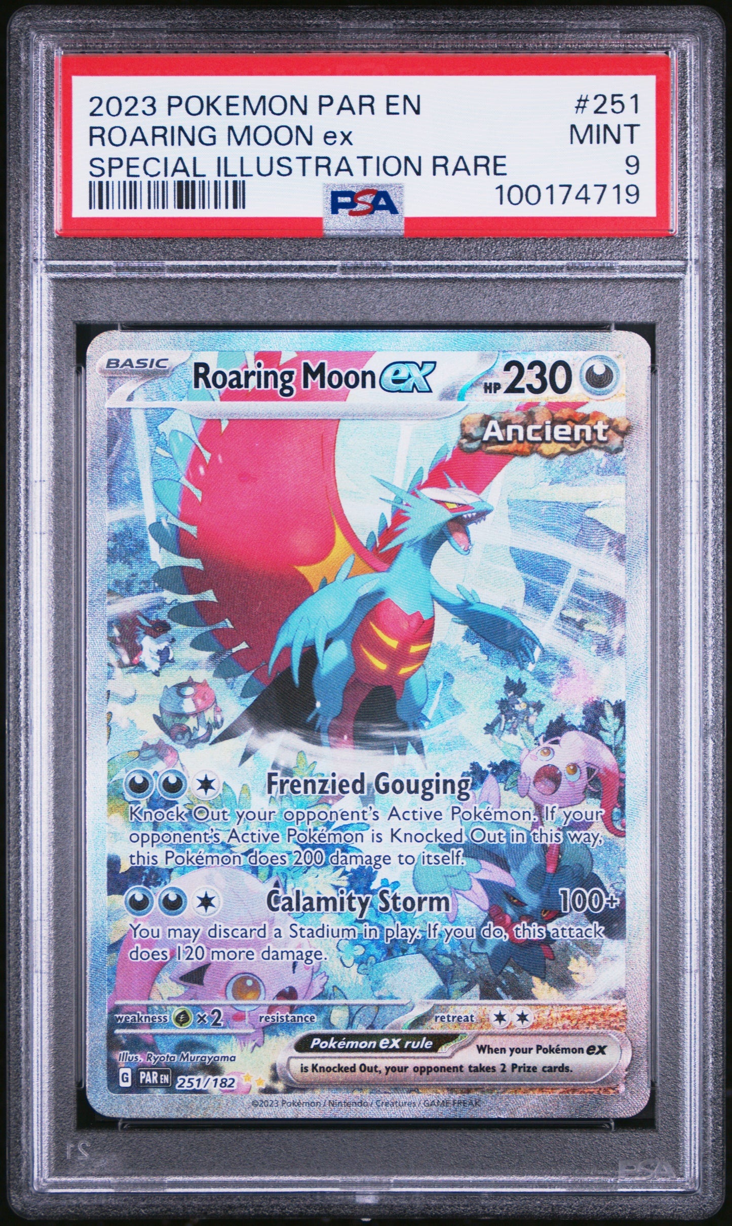 PSA 9 - Roaring Moon ex SIR - 251/182