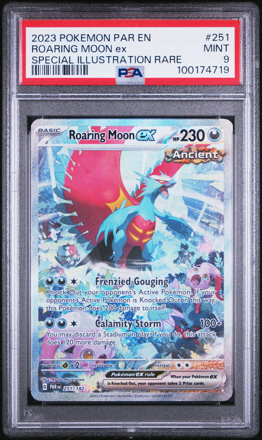 PSA 9 - Roaring Moon ex SIR - 251/182