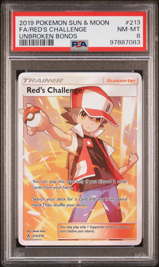 PSA 8 - Red's Challenge Full Art - 213/214