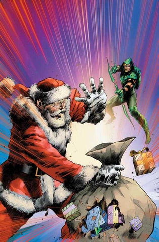 Green Arrow #7 (Of 12) Cover C Trevor Hairsine Santa Card Stock Variant