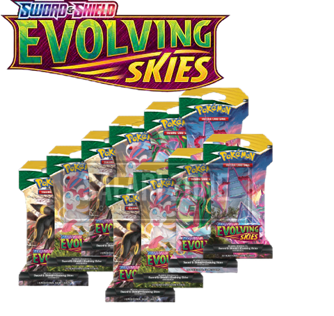 Pokemon: Evolving Skies 10 Count Sleeved Booster Lot